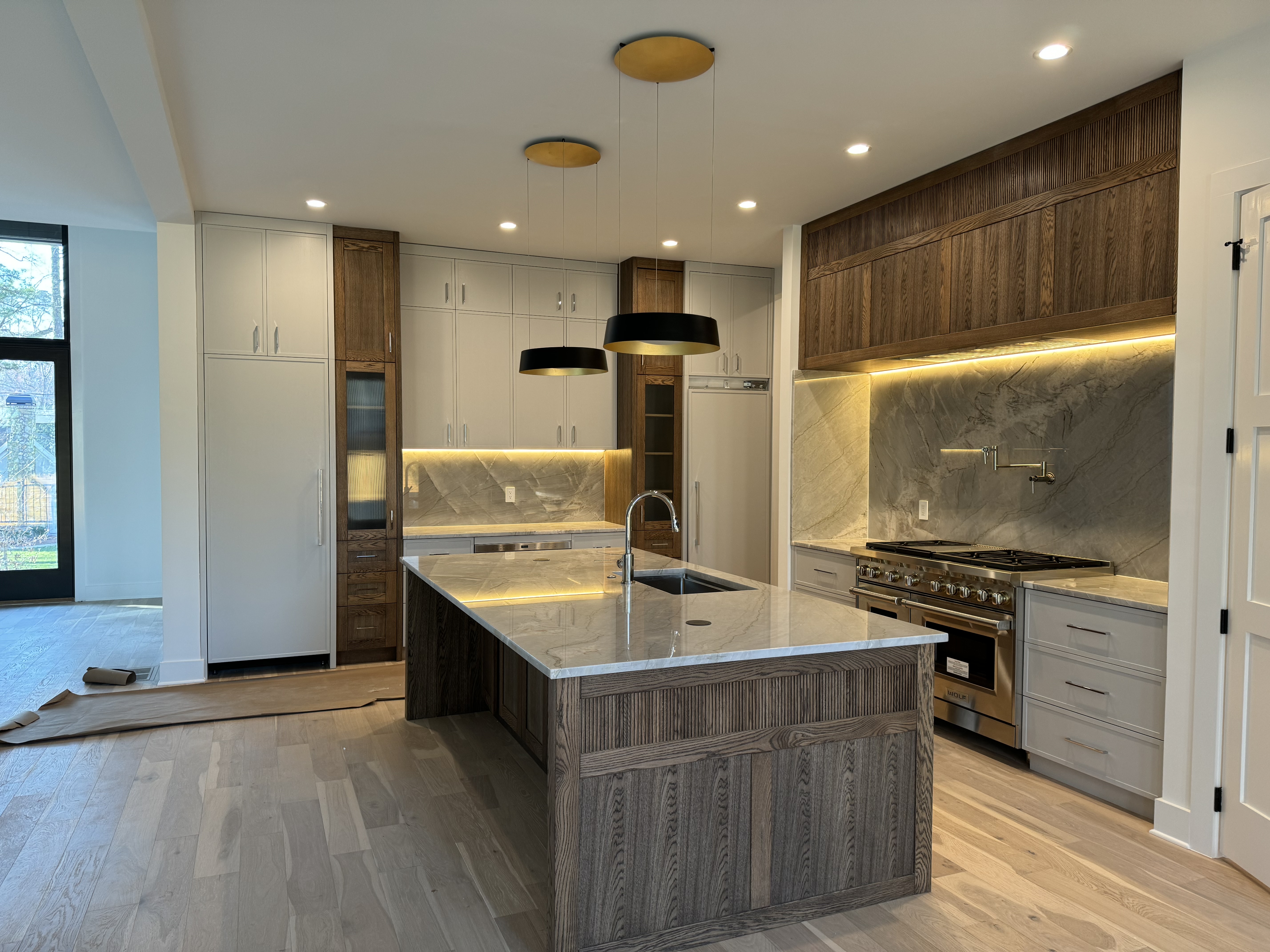 Installed cabinets in home