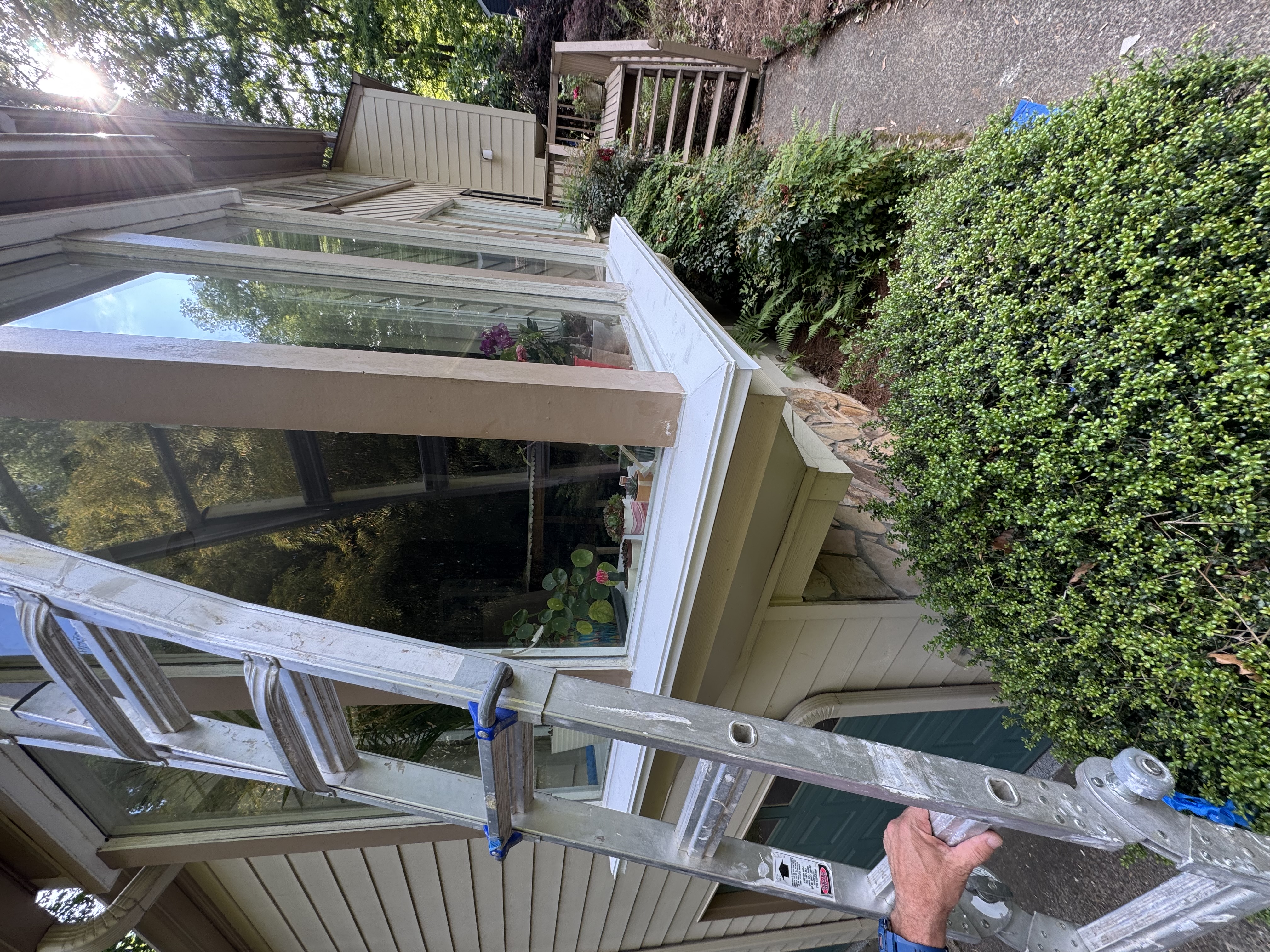 Repaired rotten wood trim